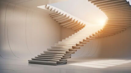 Clear Cube Containing Floating Letters, Displayed in a Minimalist Room with Light Streaks