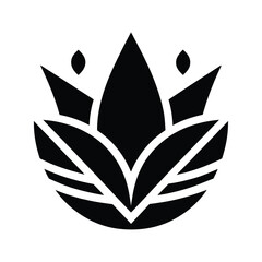 Leafy Eco Crown Environmental Icon