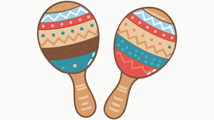 Colorful maracas create festive vibes, perfect for celebrating Latin culture and musical expression