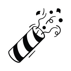 Obraz premium Take a look at this amazing icon of party popper in modern style