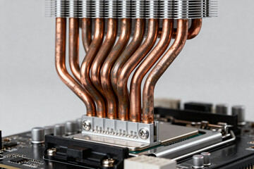 Copper Processor Heat Pipes Macro