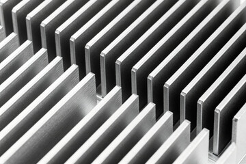 Fototapeta premium Aluminum Heatsink Fins Texture