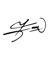 Overall Style and Form: The image features a highly stylized logo or signature, drawn with thick, flowing, connected lines, resembling calligraphy or artistic cursive.