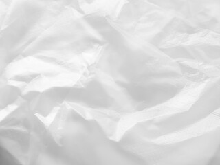 Obraz premium Abstract background plastic bag wihte vacuum cling foil wrinkle texture wall crumpled film foil overlay seal wrap polyethyene packaging frame material industry wrinkle template ecosystem environment