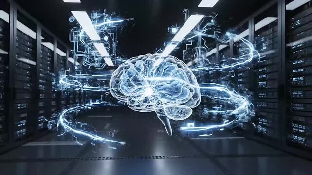 ChatGPT đã nói:

AI brain in futuristic data center with glowing neural circuits
