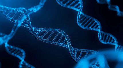 Double Helix DNA Structure Abstract Illustration Concept for Medical Science and Genetic Research