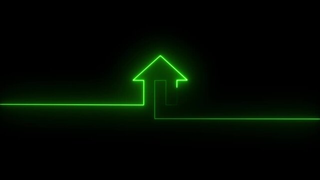 Animated Neon Home Button Icon Animation Glowing House Symbol Modern UI UX Dashboard Navigation Interface Highlighted Return Base Motion Graphic Design Element