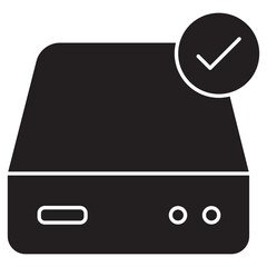 Hard drive icon, Data Storage Drive, Computer Hard Disk, Digital Memory Device, Backup Storage Unit, vector