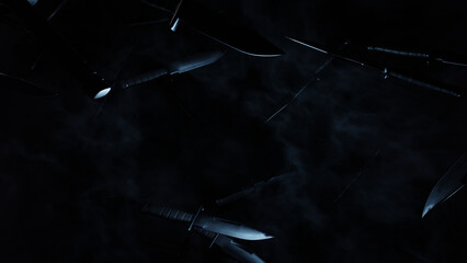 Knife Flies In The Darkness