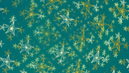 Golden Starlight On A Blue Background