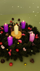 Advent Wreath Candle Holder