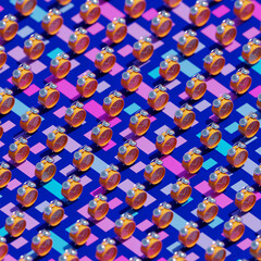 Alarm Clock Seamless Pattern