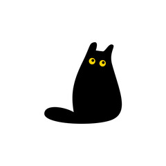 Black Cat Vector Illustration