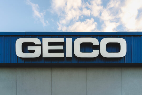 Syracuse, NY - Nov 22, 2025: GEICO (Government Employees Insurance Co.) is a national auto insurance provider known for its direct-to-consumer model, advertising campaigns, and iconic gecko mascot