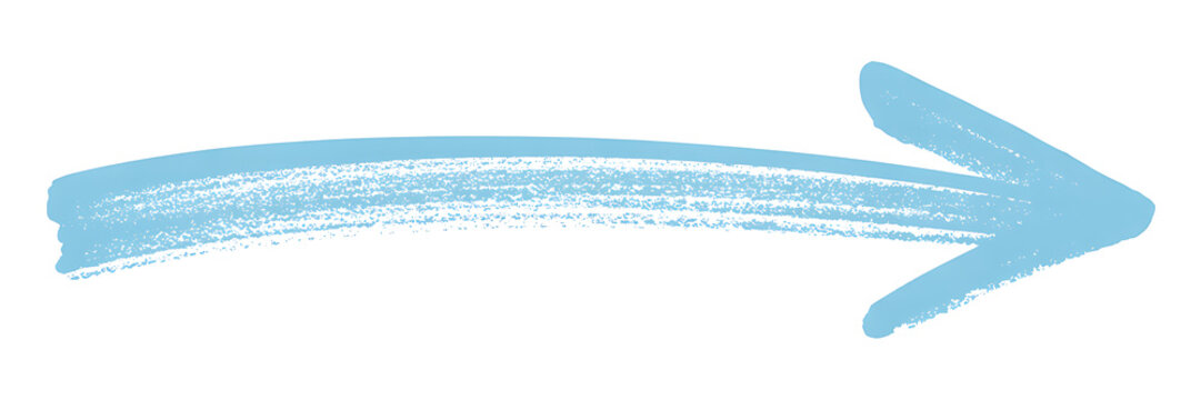 Blue arrow pointing to the right on a white background