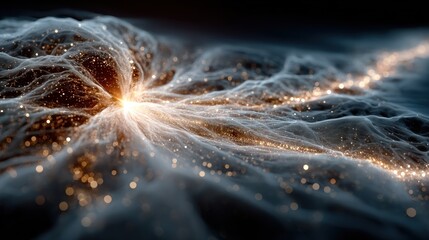 Abstract Cosmic Energy Burst - A Visual Symphony of Light and Form.