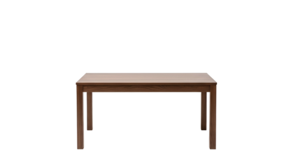 A simple wooden table, rendered against a stark black background