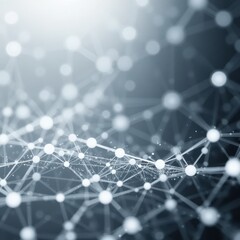 Obraz premium Abstract Digital Network with Connecting Dots and Lines Emphasizing Data Visualization and Technology