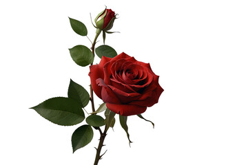 A Single Red Rose. Generative Ai