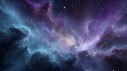 Cosmic cloud nebula bright stars outer space beauty