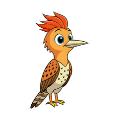 vector illustration of a cartoon bird