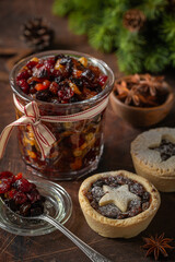 Homemade fruit mincemeat and pies