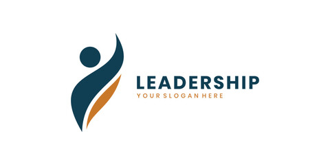 Leadership logo design, people logo concept
