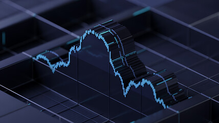 Digital financial market data fluctuations and trends analysis