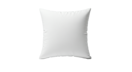 Elegant plain white cushion, inviting serene comfort for restful relaxation and gentle support, perfect for minimal d?cor and customizable design