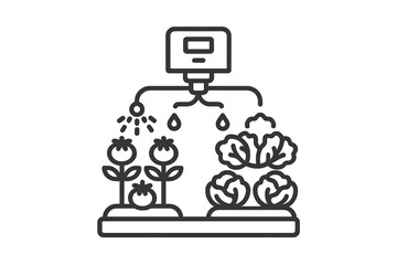 Automated irrigation system for smart farming watering vegetables and plants