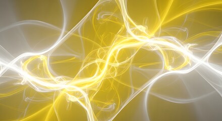 Abstract background featuring flowing yellow and white lines creating a dynamic pattern design