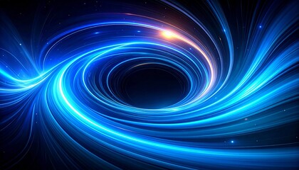 Soft-focus black and blue neon streaks dominate the composition, creating a vibrant dynamic motion effect, producing an energetic, futuristic atmosphere with blurred abstract patterns, glowing lines, 