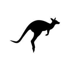 Kangaroo icon vector, Silhouette icon of kangaroo, Flat style vector illustration design