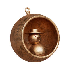 브론즈 메탈 크리스마스 트리 장식 Bronze Metallic Christmas Tree Ornament