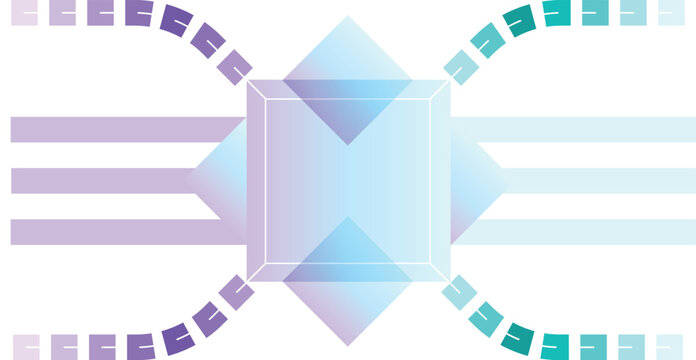 Web3 API Flowchart. Gradient Tech Diagram, Abstract Data Stream, Blockchain Integration Path, Futuristic Process Map, Smart Contract Connection. Digital Infographic. Minimal Crypto Technology Network