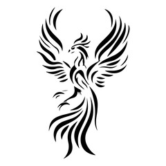 Obraz premium Elegant black silhouette of a tree against a vibrant sunset background, capturing nature's beauty and tranquility in art