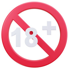 Obraz premium No Age Under 18