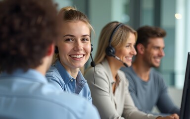 Fototapeta premium Documents, woman or call center team training with sales consultants for customer support. Diversity, teamwork or leader teaching in conversation for telecom or crm management, coaching or education