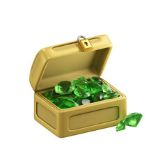 diamond chest 3d illustration