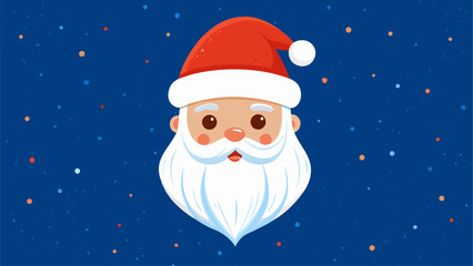 Authentic Santa Claus White Beard Isolated on Transparent Background