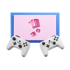 multiplayer gaming 3d illustration