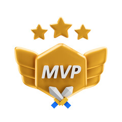 mvp winner 3d illustration