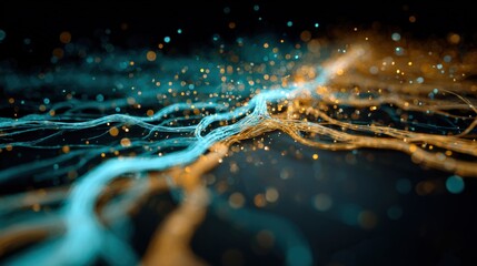 Dynamic Abstract Network of Interconnected Lines, Representing Connectivity, Technology, and Modern Data Flow