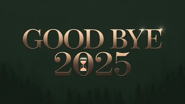 Good Bye 2025 Bronze Forest Design