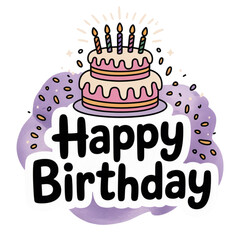 birthday cake with candles