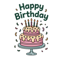 birthday cake with candles