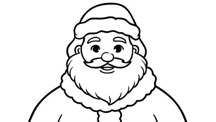 Santa Claus Traditional Christmas Character Illustration Red Suit White Beard