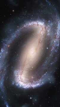 Distant galaxy animation. Vertical video. Elements of this image furnished by NASA.