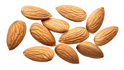 almonds isolated on transparent background