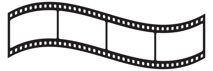 Film strip frame. Cinema tape. Photo negative, filmstrip. Movie black seamless vector illustration on white background for cinema-themed projects, movie posters and photographic albums. Photo film.